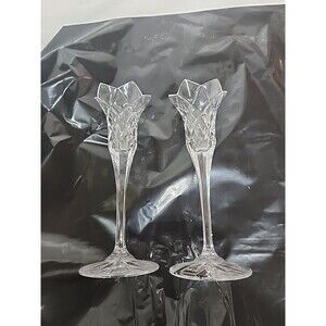 Mikasa Jubale 8 Inch Taper Candlestick Holders With  Mikasa Tags on the bottom